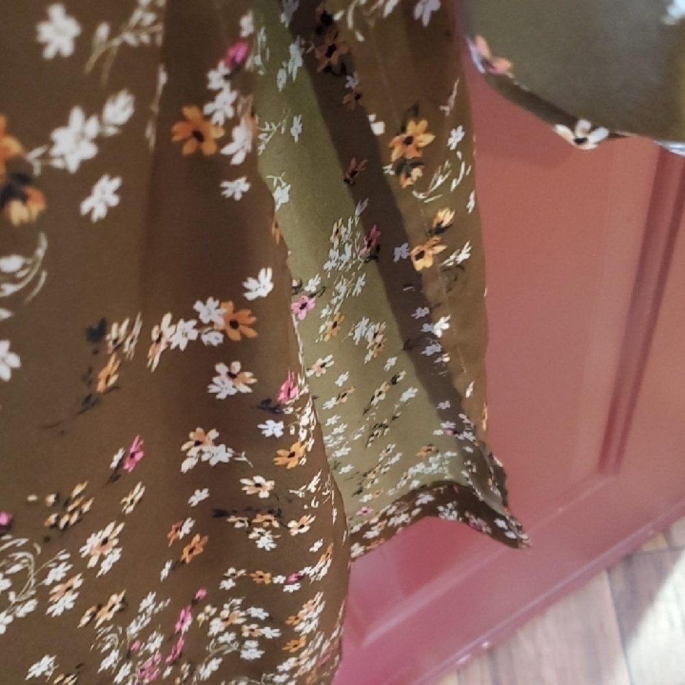 Saltwater Luxe Floral brownish olive  Women's duster - Picture 9 of 9